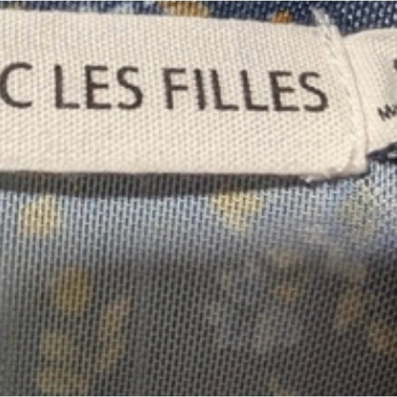 Avec Les Filles Kaleidoscope Blue and Black Long Sleeve Top - Picture 2 of 4